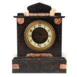 Victorian marble mantel clock, Frnech cylinder movement