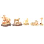 Collection of Border Fine Art, Country Artist, and other ceramic animal figures