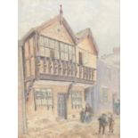 A H Paget, Old House, Chester and another watercolour
