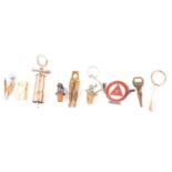 Bottle openers, corkscrews, etc