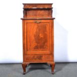 Victorian inlaid mahogany purdonium,