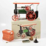Mamod live steam; TE1a steam tractor traction engine, boxed