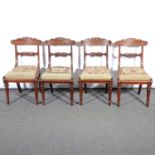 Set of eight William IV mahogany dining chairs