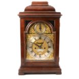 George III mahogany bracket clock,