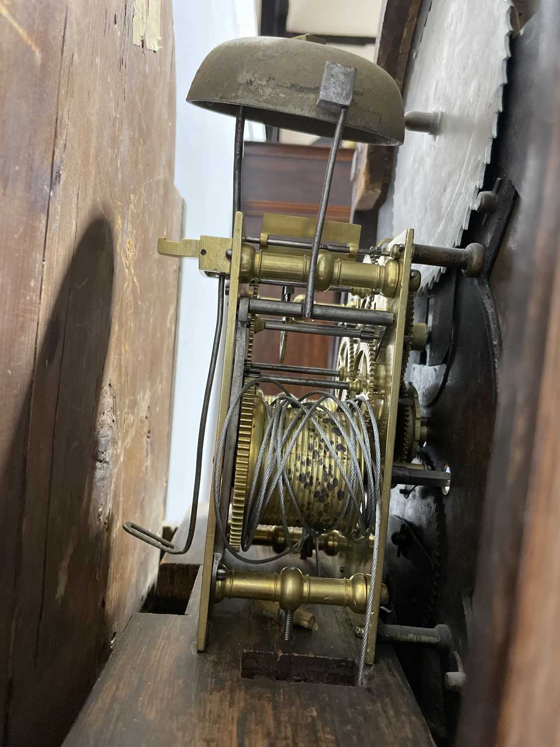 Oak longcase clock, Thomas Fletcher, Chester, - Image 14 of 15