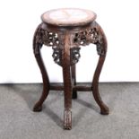 Chinese hardwood jardiniere stand