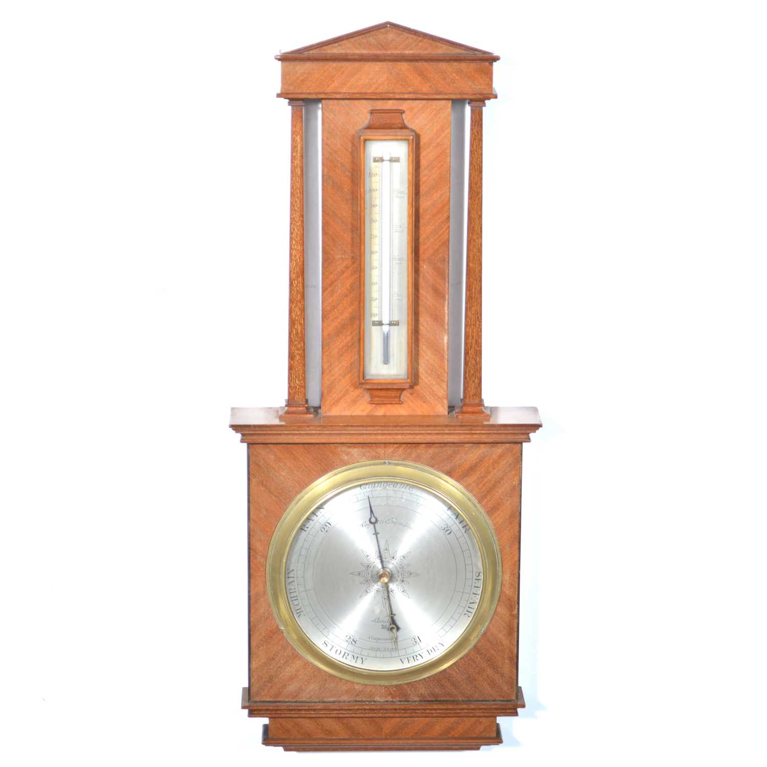 Edwardian mahogany barometer,