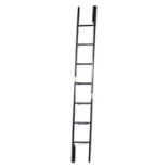 Ebonised folding library pole ladder