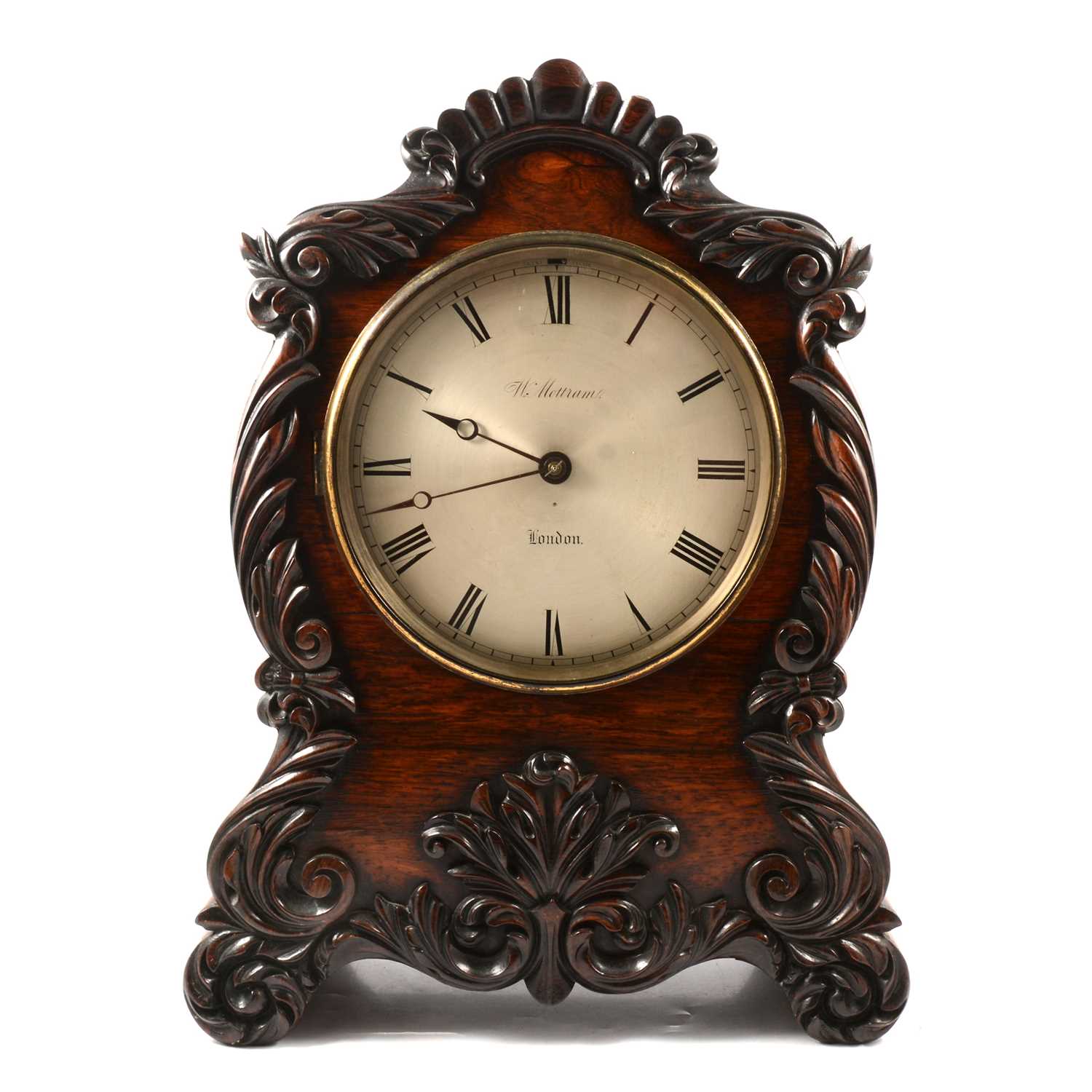 William IV rosewood bracket clock,