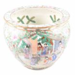 Cantonese polychrome jardiniere/ fish bowl