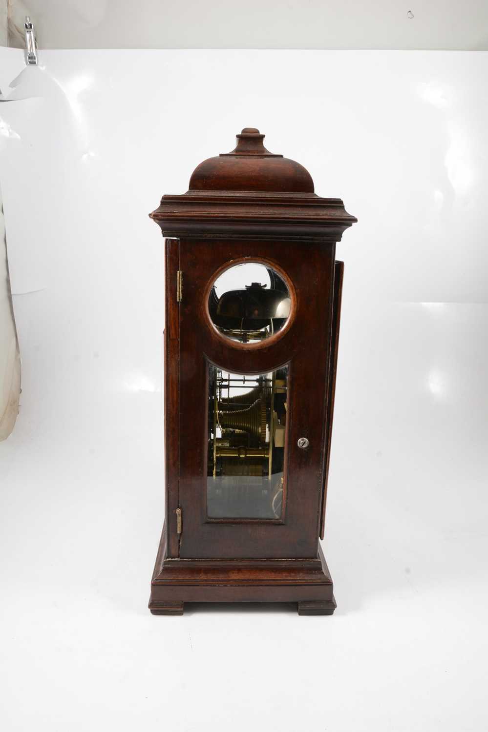 George III mahogany bracket clock, - Image 5 of 5