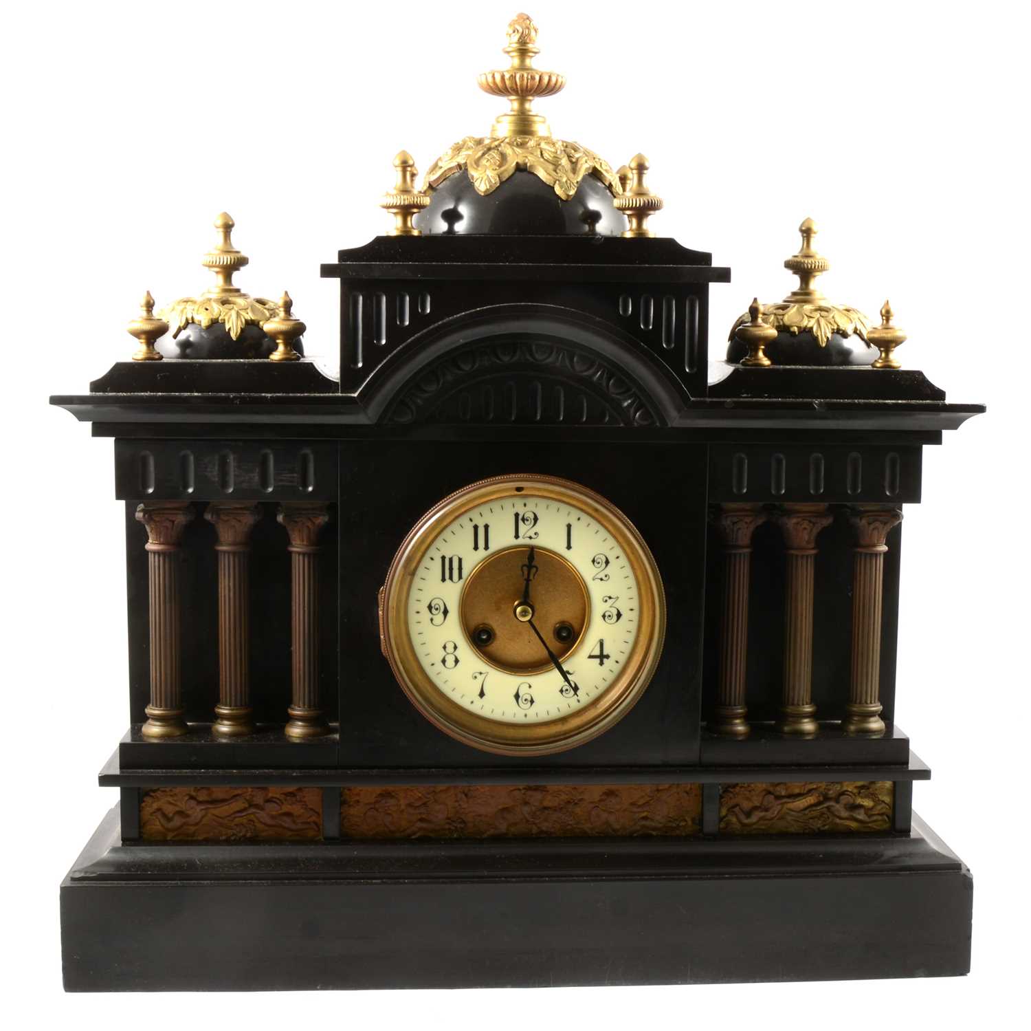 Victorian slate mantel clock,