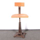 Singer Machinist chair, cast iron base