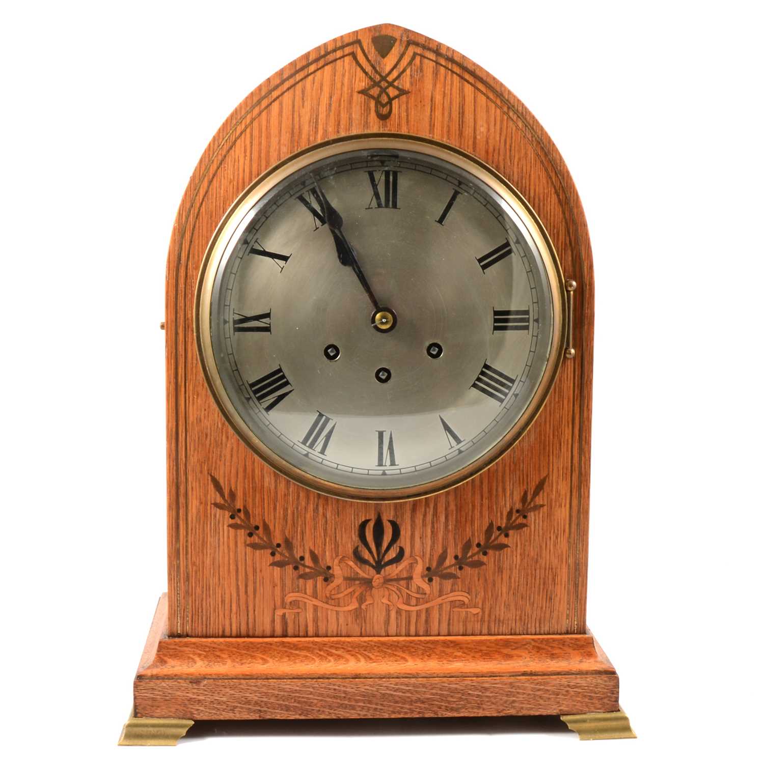 Victorian oak bracket clock,