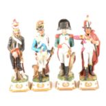 Set of four Continental porcelain models,