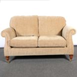 Parker Knoll two-seat settee and matching wingback armchair