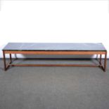 Mid-century teak marble-topped coffee table
