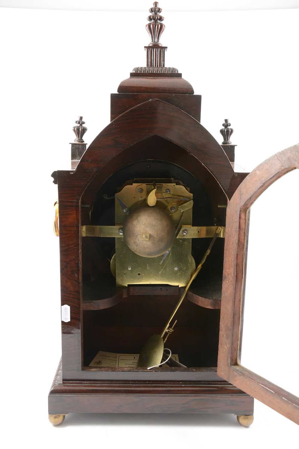 George IV rosewood bracket clock, - Image 5 of 6