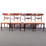 Set of eight William IV style mahogany dining chairs