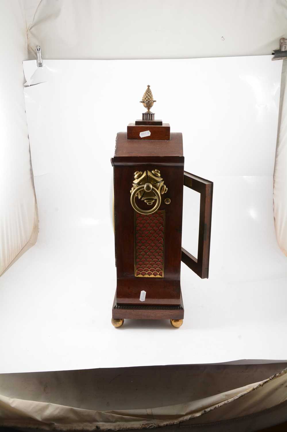 William IV mahogany bracket clock and bracket, - Image 9 of 16