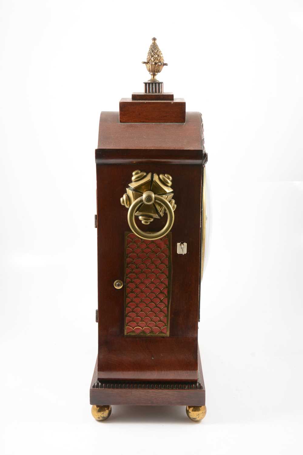 William IV mahogany bracket clock and bracket, - Image 5 of 16
