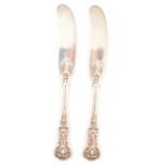 A pair of American Sterling silver butter knives, Tiffany & Co