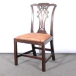 A Chippendale pattern mahogany dining chair