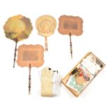 Collection of hand fans, gloves and haberdashery