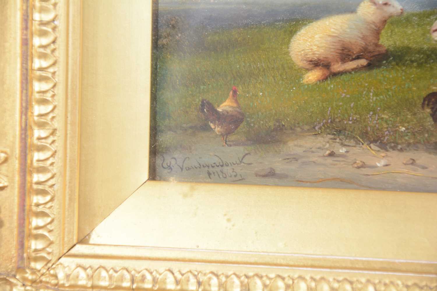 Franz van Severdonck, Sheep in a meadow - Image 2 of 4