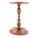 A fruitwood adjustable candle stand, 18th or early 19th century