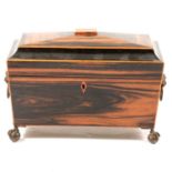 A Regency coromandel tea caddy