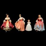 Six Royal Doulton ladies.