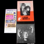 Two Walker Brother programmes one with flyer handbill - Jimi Hendrix interest