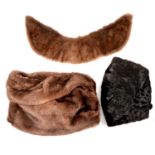 A Fur muff with integral purse, collar and stole.