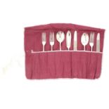 Canteen of Hanoverian pattern silver-plated cutlery by Butler.