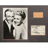 Two signatures that appear to be signed by Fred Astaire and Ginger Rogers certificate