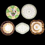 Collection of Derby dessert dishes and plates, etc