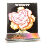 Supertramp - Ten LP vinyl music records including Famous Last Words; Indelibly Stamped etc