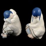 Lladro Eskimo Boy and Eskimo Girl figurines.