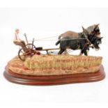 Border Fine Arts sculpture, 'Hay Cutting Starts Today', by R.J.Ayres, limited edition 721/950