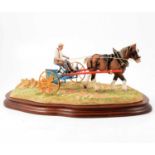 Border Fine Arts sculpture, 'Rowing Up', by R.J.Ayres, limited edition 371/950