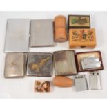 Gold-fronted cufflinks, cigarette cases, lighters and wooden / treen wares.