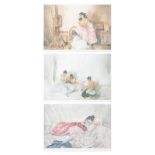 William Russell Flint, three colour prints,