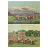 Pair of Derby racing prints