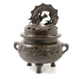 Chinese bronze tripod incense burner