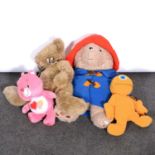 Large quantity of soft toys, including Carebears