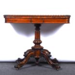 William IV rosewood card table.