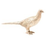 Silver model of a pheasant, Albert Edward Jones, Birmingham 1972.