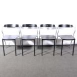 Pascal Mourgue, four 'Rio' design stacking chairs