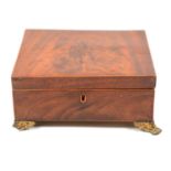 George III mahogany jewellery casket